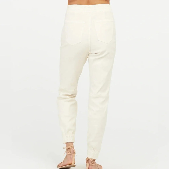 Spanx Stretch Twill Cargo Jogger Pants in Parchment - NWOT - Size Large - Picture 3 of 11
